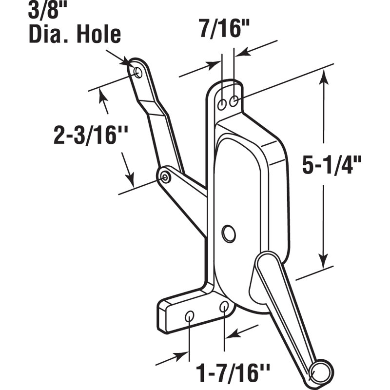Awning Window Operator, Right Hand, Aluminum-Colored Enamel Finish (Single Pack)