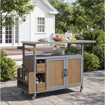 Chariot de cuisine pour l'extérieur 54,33 "Farmhouse