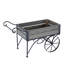 24.4x12.6x15.4" Rustic Black Trolley Cart Plant Stand, Planter