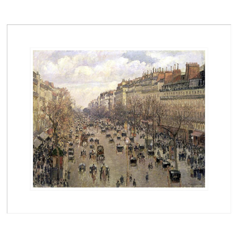 «Boulevard Montmartre Af après Sun» par Camille Pissarro, impression giclée sur cadre, H 17,75 po x l 20,82 po