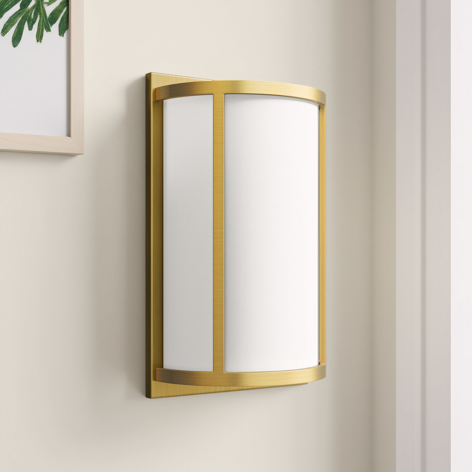 2 Light Glass Dimmable Flush Mounted Sconce, Brushed Bronze