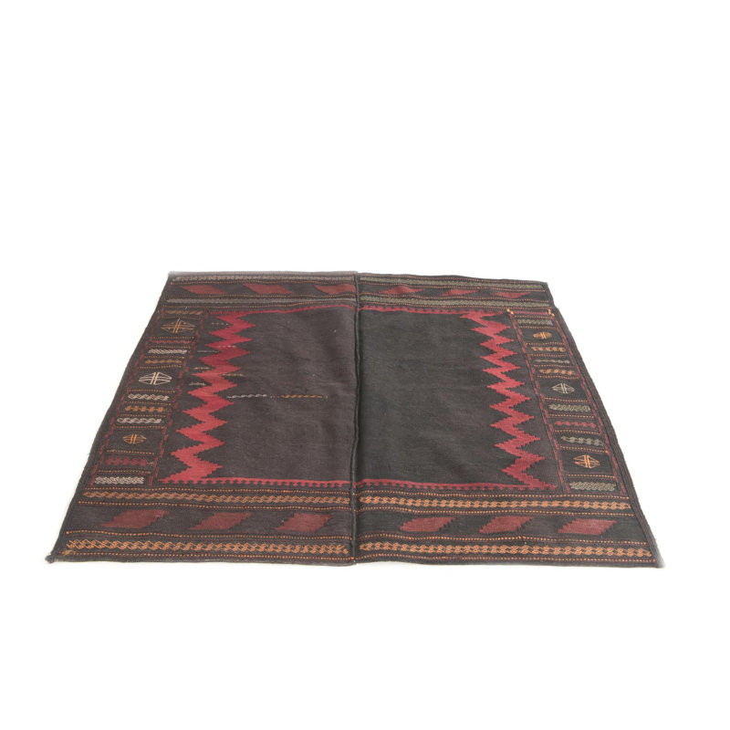 Tapis carré noir 4 pi Parrett