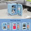 Mini Fridge 4L Car Refrigerator With LED Mirror, 3 Light Countertop Mini Fridge with Freezer-121604771