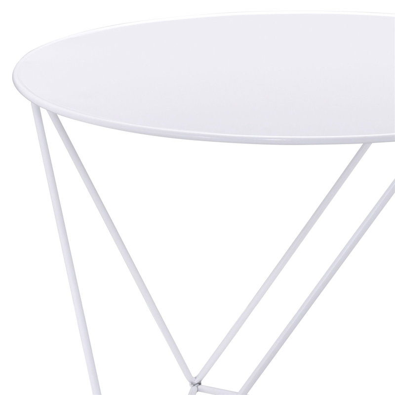 Table d'appoint Epidia, Blanc
