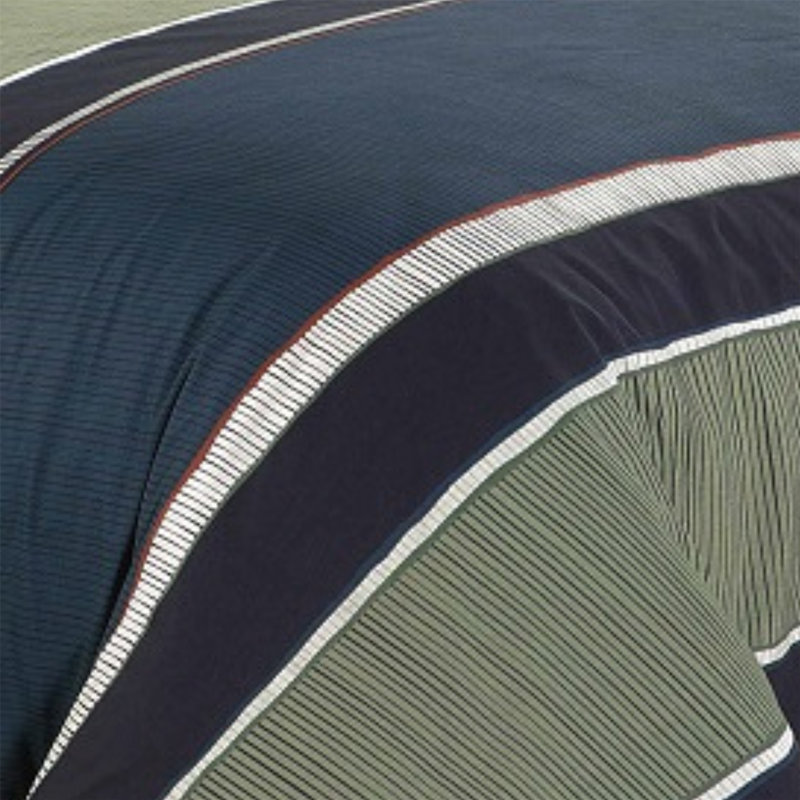 Kylierae Cotton Blend Striped Duvet Cover Set with Pillowcases Included, Kingsize - 2 Standard Pillowcases