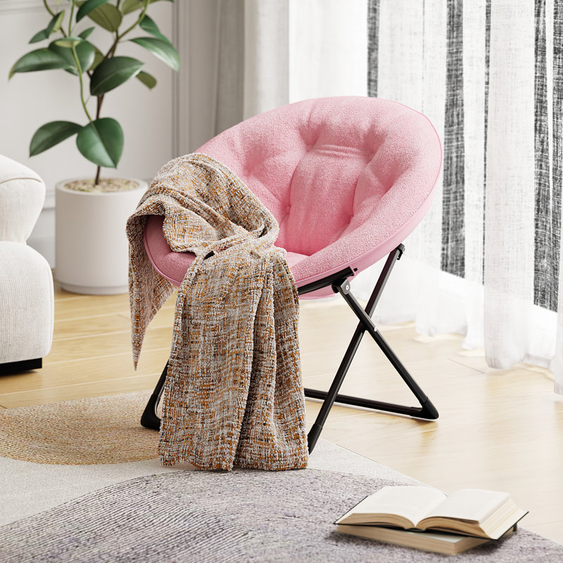 Upholstered Accent Chair, Pink, Black