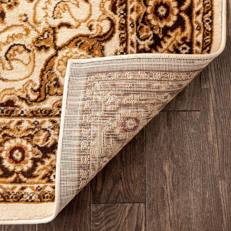 Tapis ivoire Greisy, Tapis de couloir 2 pi 7 po x 9 pi 10 po