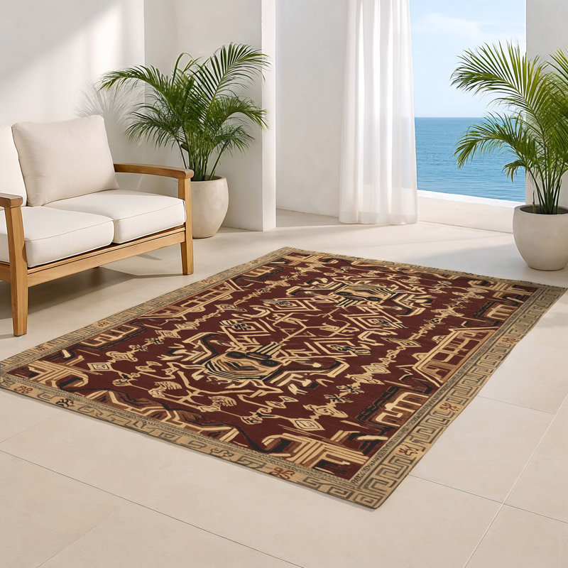 Tapis intérieur et extérieur ArtDeco, Rectangulaire 3 pi x 5 pi