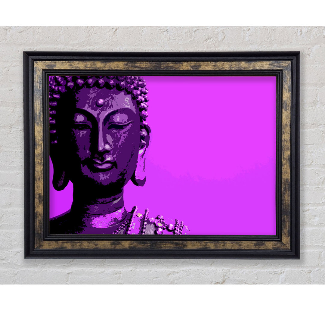 Buddha Popart Lila - Einzelner Bilderrahmen Kunstdrucke