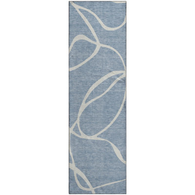 Premium Machine Washable Corum AMF999 Swirls Rug
