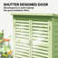 Outsunny Garden Storage Shed Solid Wood Garage Organisation w/ Doors, Green