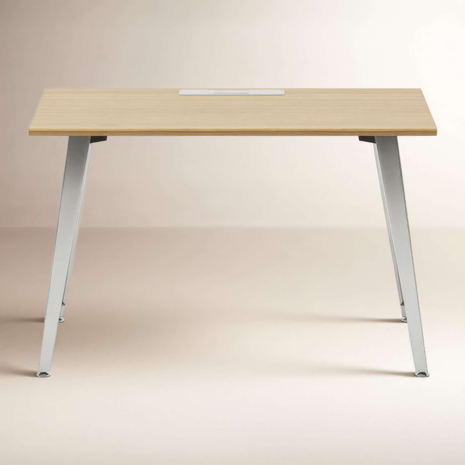 60" Writing Desk, 30" H x 48" W x 24" D, Woodgrain, Mirror