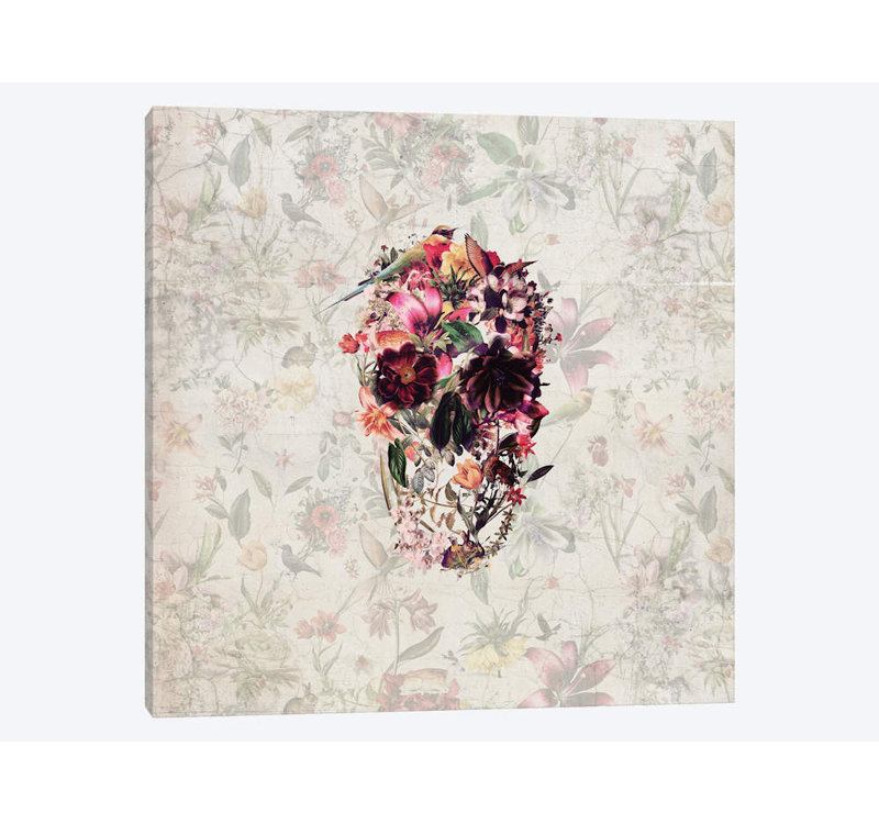 «New Skull, Square» par Ali Gulec, impression sur toile tendue, H 18 po x l 18 po x P 1,5 po, Toile tendue, Pas de tapis
