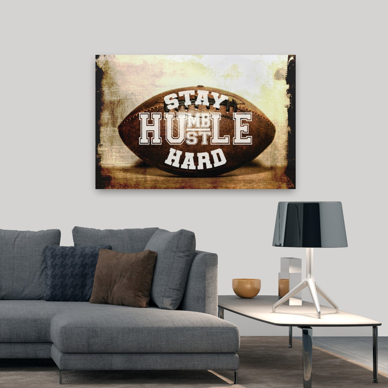 Stay Humble Hustle Hard, art contemporain, H 32 po x l 48 po