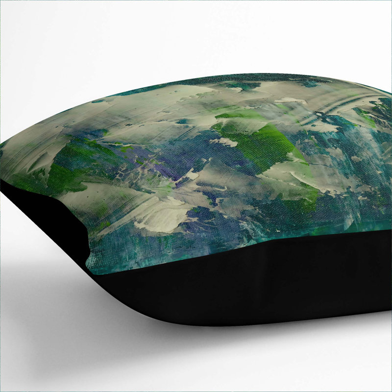 Abstract Square Throw Cushion, 40 x 40 cm, Black