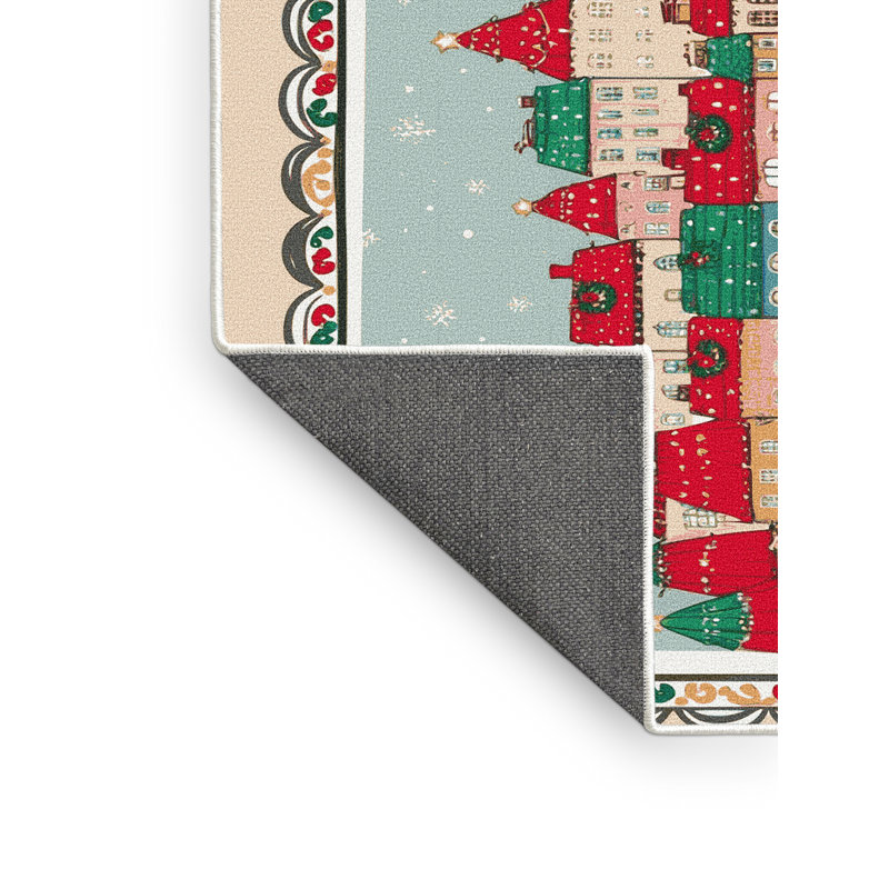 Tapis vacances de Noël The Holiday Aisle®, Rectangulaire 2 pi x 3 pi