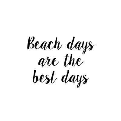 «Beach Days» - art textuel sur toile tendue