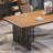 Brown+Black Rectangular Solid Wood+Iron desks-107293671