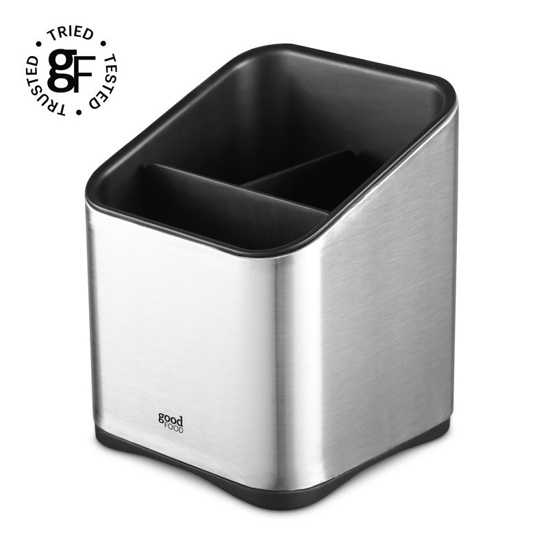 Stainless Steel Square Utensil Crock
