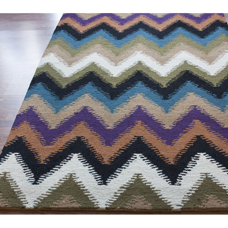 Wool Chevron Indoor Rug, Rectangle 7'6" x 9'6"