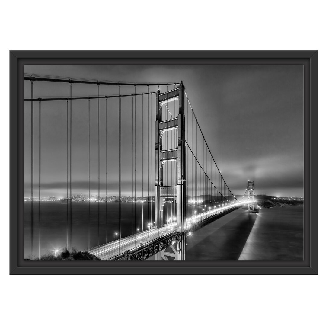 Gerahmtes Wandbild Golden Gate Bridge San Francisco