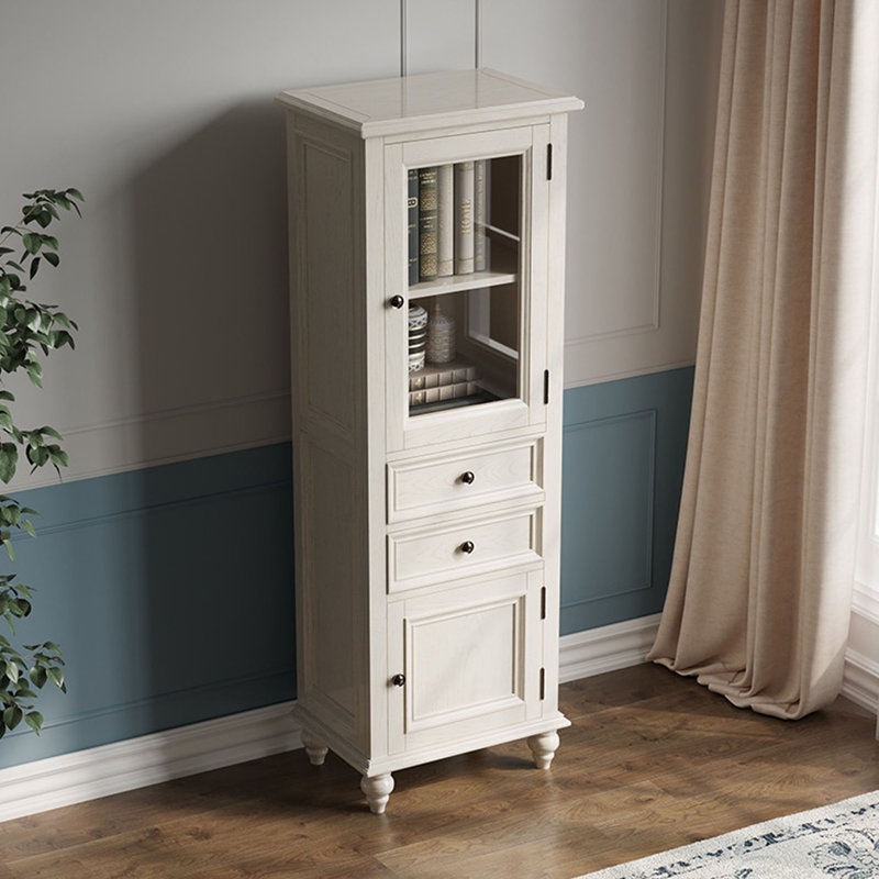 Armoire de présentation et de rangement blanche de style américain, White