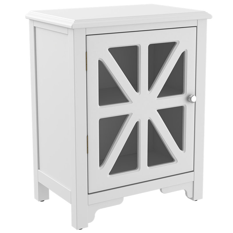 Table de chevet Glema en blanc; Blanc