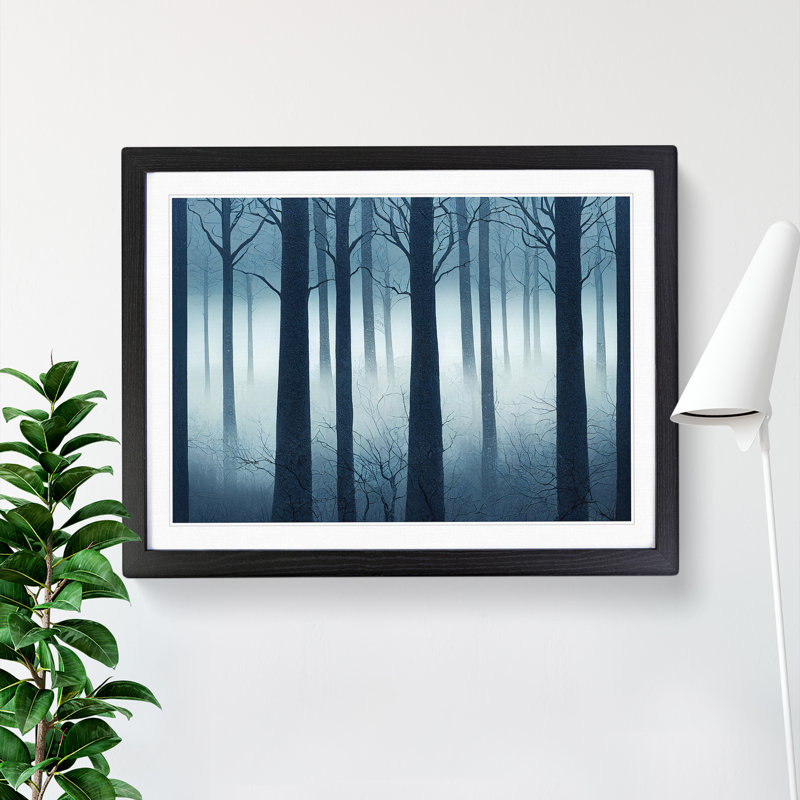 Sublime Winter Forest - Single Picture Frame Print, Black Framed, 46cm H x 64cm W x 2cm D