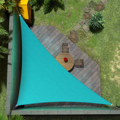 Toile d'ombrage triangulaire Amgo Customize - 200 g / m², blocage UV 95% avec quincaillerie