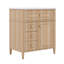 Meuble-lavabo 30 po avec lavabo, meuble-lavabo autoportant blanc avec 2 tiroirs et tiroir basculant-24957690