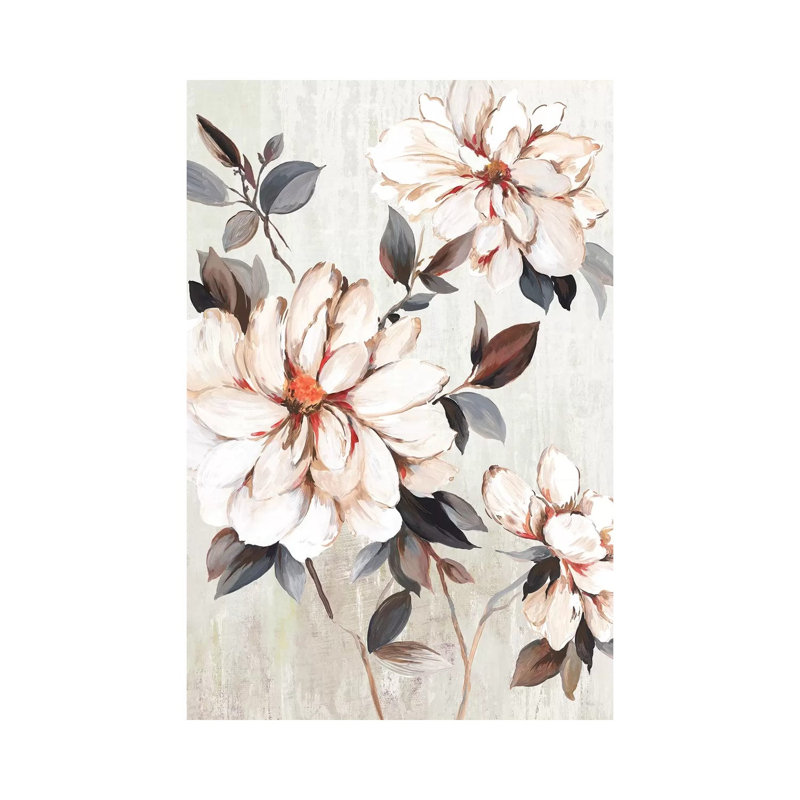 Growing Floral by Allison Pearce - Wrapped Canvas Painting, 20.32 cm H x 30.48 cm W x 1.91 cm D