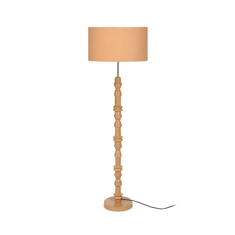 Totem 58'' Traditional Floor Lamp, Red, Red