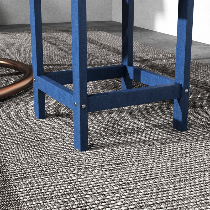 15" Square Side Table, Outdoor End Table For Balcony, Pool, Porch, Blue Patio Balcony - Pool Weather , 110 Lbs Capacity