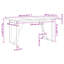 vidaXL Dining Table O-Frame Solid Wood Pine and Steel-105676049