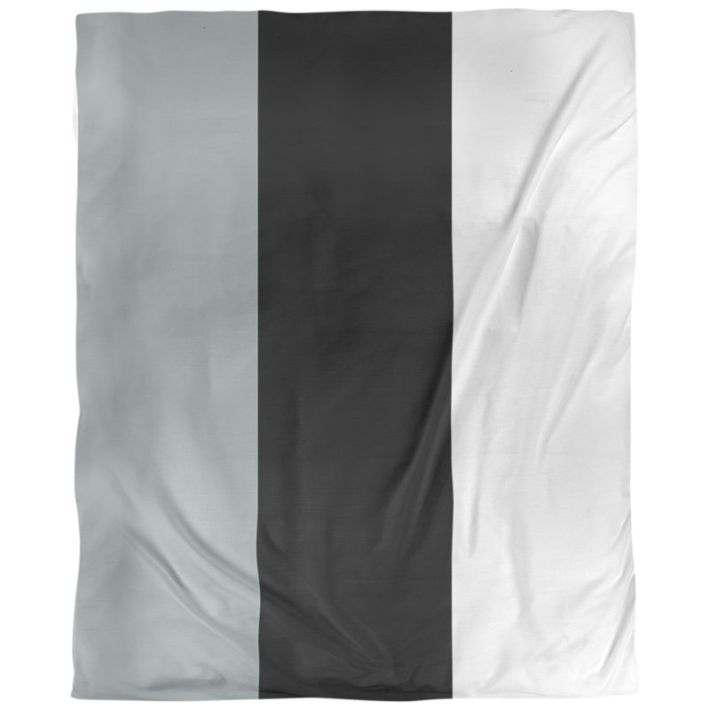 Housse de couette réversible simple baseball Detroit, Microfibre, Housse de couette pour très grand lit, Gris / noir / blanc