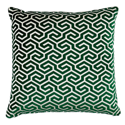 Ming Fret Velvet Pillow