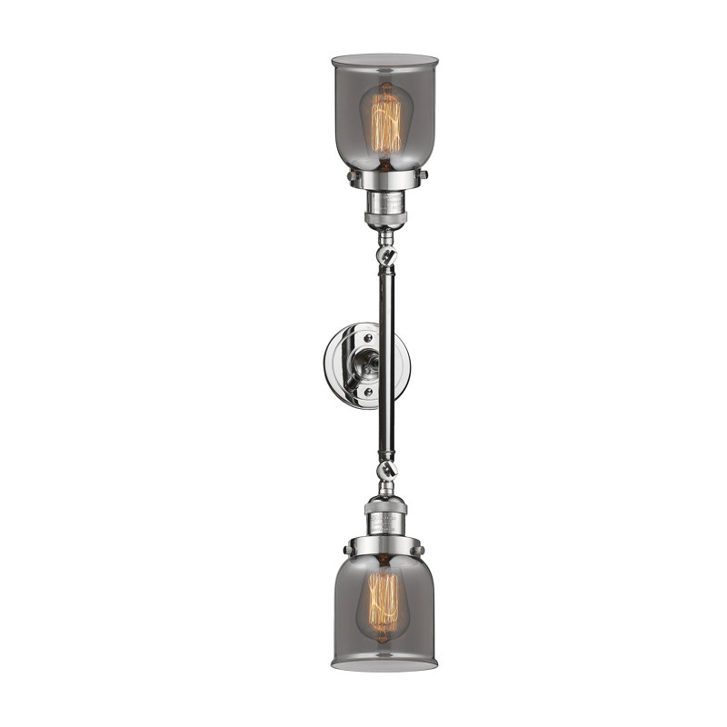 ClipperCove 2 - Light Dimmable Vanity Light, Plated Smoked, Polished Chrome, Bulb Not Included