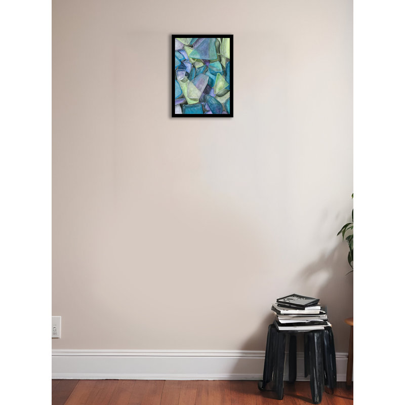 «Seaglass II», reproduction d'impression sur affiche, H 18,5 po x l 14,5 po, Cadre noir
