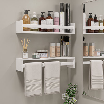Rigga 23" Floating Shelves with Front Bar