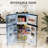 4 Cu.Ft Mini Fridge with Freezer, Double Door Compact Refrigerator with Adjustable Thermostat, Shelf and Reversible Door for Bedroom, Dorm, Home Office, Energy Efficient-112659058