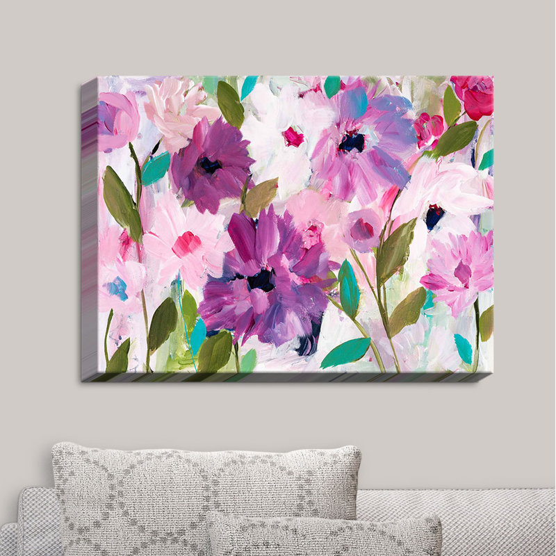 «Blossoming Flowers Framed», reproduction sur toile, H 16 po x l 12 po x P 1,5 po, Toile tendue