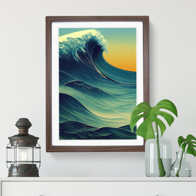 Sunset Ocean Wave No.2 - Framed Print