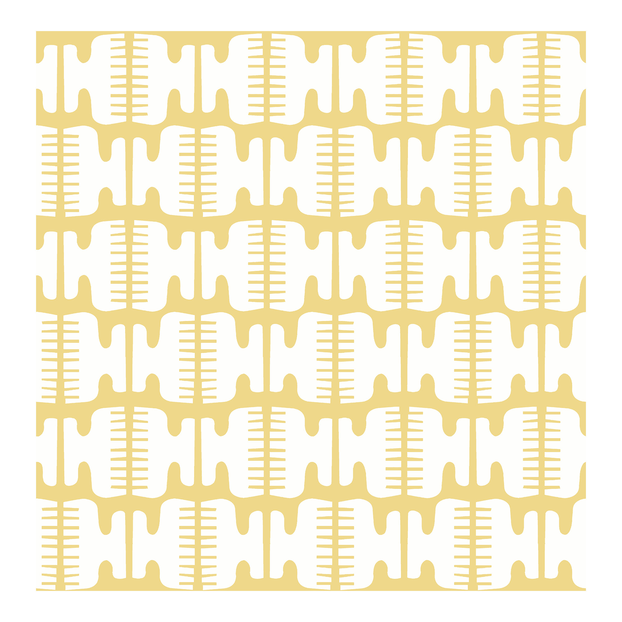 Elliott Mid-Century Peel & Stick Geometric Wallpaper, Yellow/White
