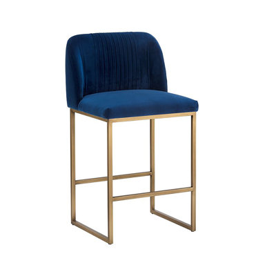 Nevin Upholstered Stool with Metal Frame