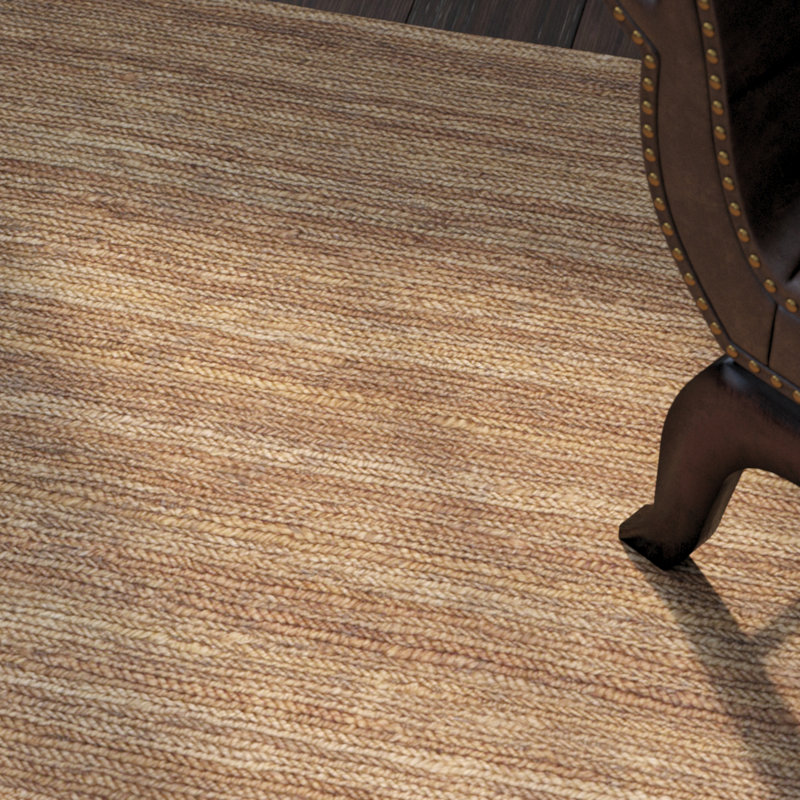 Tapis rayé en jute noué à la main Elaine Organic, Rectangle 5 pi x 8 pi