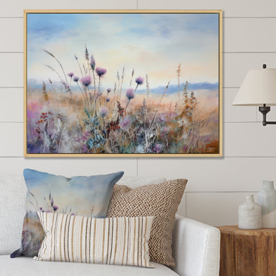 " Purple Thistle Field Farmhouse Charm "