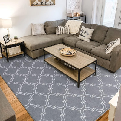 Tapis de chambre doux de style marocain, tapis moderne à poils longs