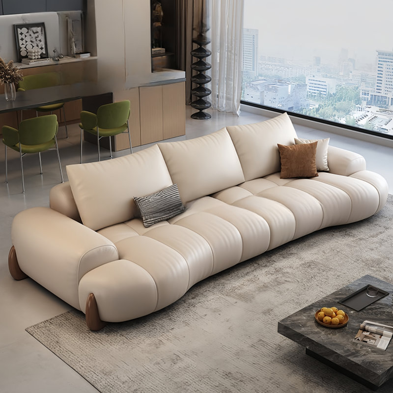 Italian Modern Minimalist Sofa, Khaki