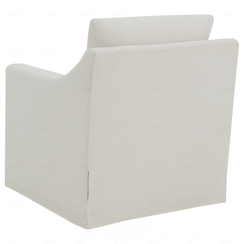 Fauteuil d'appoint pivotant beige Merced