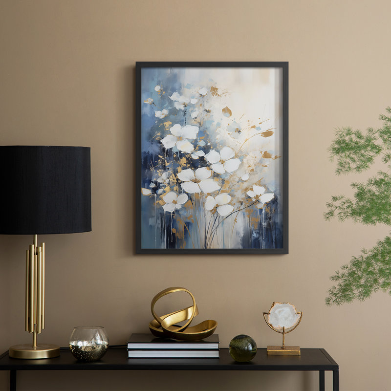FLORAL Series CECV III - Impression encadrée de qualité supérieure - Prêt à accrocher - Aucun clou requis, H 29 po x l 23 po